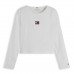 TOMMY HILFIGER μπλούζα παιδική flay rib KG0KG09065-YBR λευκή